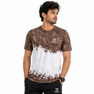 Camisetas Extra Grandes 100% Algodón para Hombre, Color Personalizado, Lavado Ácido con Efecto Desgastado, Transpirables, Cuello Redondo, Diseño Liso, Tallas Grandes, Alta Calidad - Product Image 3