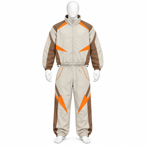 Conjunto de chándal con capucha personalizado, cortavientos, de peso pesado, con cremallera completa, informal, talla grande para hombre, precio económico, OEM - Product Image 5