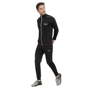 Vente en gros survêtements de jogging uni de haute qualité avec fermeture éclair pour l'entraînement vêtements de sport vêtements de gym vêtements de sport pour hommes - Product Image 1
