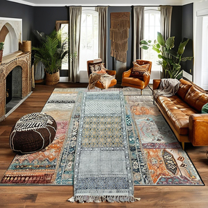 Tapis de prière islamique 100% faits à la main en coton écologique lavable à motif floral de haute qualité pour la maison et le salon - Product Image 1