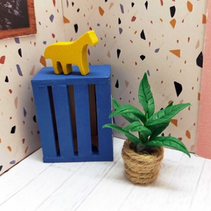 Miniature 1:12 maison de poupée échelle meubles jouets bois et résine PC matériaux pour salle de jeux pour enfants - Product Image 2