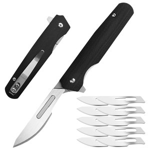 Lames de scalpel chirurgical stériles jetables, lames médicales en acier inoxydable de haute précision pour usage clinique et hospitalier - Product Image 1