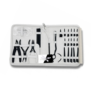 Kit de herramientas de plástico y acero inoxidable impermeable con micro alicates de bucle, tijeras, peines y estuche para técnicos de salón - Eliminación de extensiones - Product Image 3