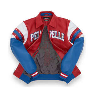 Chaqueta de Cuero Genuino para Hombre, Diseño Unisex con Bloques de Color, Personalizada, de Alta Calidad, Cuello Alto, Transpirable, Resistente al Viento, para Invierno - Product Image 3