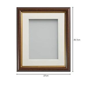 Cadre photo rayé en bois de manguier 7x10 en gros |   Cadres en bois contemporains en gros - Product Image 3
