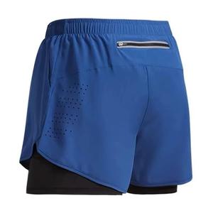 Shorts de sport de compression personnalisés pour hommes avec doublure et poche – Vente en gros, motif uni, pour l'été et la course à pied - Product Image 5