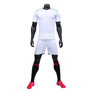 Men's White Soccer Jersey Short Sleeve Moisture Wicking Crew Neck <b>Polyester</b> Sport <b>Shirt</b> Adult Regular Fit All Seasons - Product Image 1