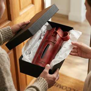 Sac de transport pour vin en cuir véritable, personnalisé, pour une seule bouteille, porte-vin en cuir de luxe, prix de gros LEB-0067 - Product Image 4
