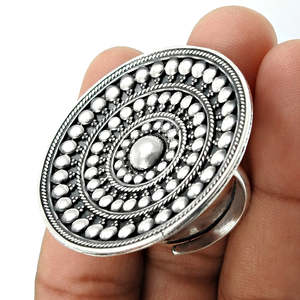 Wholesale Bohemian Style <b>Adjustable</b> <b>Ring</b> Made From 925 Solid Sterling <b>Silver</b> Handmade Classic Jewelry For Festivals & Wedding - Product Image 4