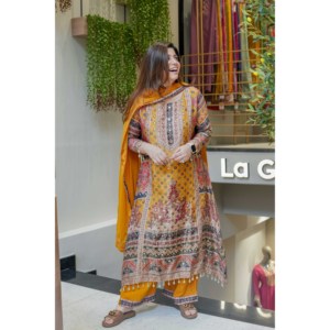 Conjunto de Salwar Kameez Elegante con Blusa y Falda de Diseñador y Hermosa Dupatta para Fiestas - Product Image 6