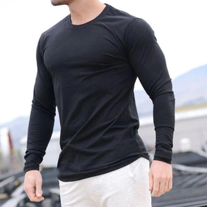 T-shirts en twill de coton décontractés pour hommes avec logo personnalisé, col montant, marque privée, vêtements d'extérieur, impression personnalisée, vente en gros, OEM, ODM - Product Image 1