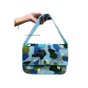 Sac à bandoulière perlé fait main, design planète spatiale brodé à la main, dernier sac bohème tendance, sacs personnalisés - Product Image 5