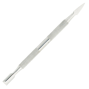 Empujadores de Cutículas de Marca Privada, Doble Cabeza, Acero Inoxidable, Raspador Puntiagudo, Agarre con Diseño de Diamante, Doble Uso, para Salón - Product Image 1