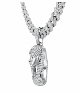 Stock Luxury 925 Sterling <b>Silver</b> Pharaoh Pendant VVS Moissanite Diamonds <b>Silver</b> Plated Hip Hop Style Parties Lifeng Jewelry GRA - Product Image 2
