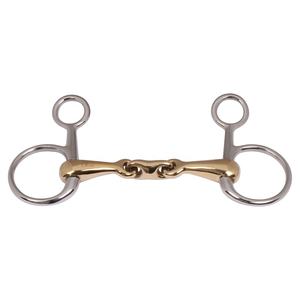 Baucher Bit Bouche de cuprium à double articulation avec joues de lien Tolt avec tiges courbées Mèches de cheval Produits de vente chauds 2025 - Product Image 1