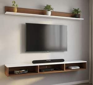 Meuble TV, Meuble LCD, Support mural pour téléviseur, Panneau TV, et Unité de divertissement TV murale en bois d'ingénierie - Product Image 3