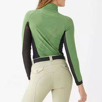 Chemises d'équitation pour femmes très demandées, à manches longues, respirantes, légères, séchage rapide, sous-vêtement de performance, vêtements d'équitation