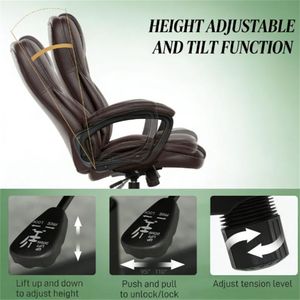 Sedia da Ufficio Girevole Marrone per Computer - Product Image 4