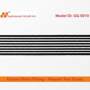 Cinta de Grogrén a Rayas Blancas y Negras de 25 mm de Neelkamal Industries, Cinta Decorativa para Adornos de Prendas y Embalaje - Product Image 6