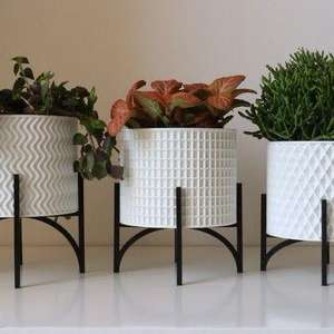 Elegante Soporte Dorado para Macetas, Moderno Soporte Geométrico Dorado para Plantas, Soporte de Lujo Dorado para Macetas de Interior - Product Image 6