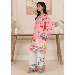 Ensemble coordonné DHK pour femme, style chic, avec un magnifique imprimé numérique rose, taille M - Product Image 3