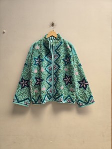 Turquoise <b>Velvet</b> Suzani Jacket <b>Women</b> Handmade Geometric Floral Embroidery Boho Ethnic Winter <b>Coat</b> Wholesale Outerwear Export NR - Product Image 4
