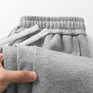 Pantalon de survêtement en coton taille haute décontracté pour homme, coupe ample, grande taille, longueur extra longue 115 cm, idéal pour l'automne - Product Image 6