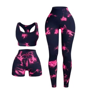 Découvrez notre ensemble de fitness unisexe slim fit à haute élasticité et sans coutures, sublimé |   Ensemble de vêtements de sport personnalisés assortis - Product Image 3