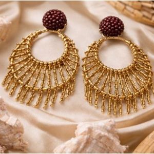 Rizir Fashion Collier à pampilles perlées fait main plaqué or 14K, style bohème ethnique pour femme, idéal pour les fêtes, vente en gros - Product Image 3