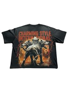 Camiseta de Manga Corta de Verano Rough Play We Are the Streets, de Algodón de Alta Calidad, con Estampado Directo con Tinta Blanca, Diseño de Diamantes - Product Image 6