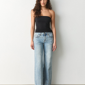 Camiseta sin mangas de estilo urbano, color sólido, 100% algodón jersey, ecológica, transpirable, de longitud regular, tipo tubo, para mujer. - Product Image 5