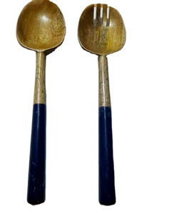 Nuevo Juego de Cucharas para Servir de Diseño Exclusivo, 2 Piezas, Madera de Mango, Ecológico, Hecho a Mano, Estilo Vintage Indio, para Mantequilla - Product Image 1