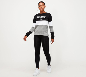 Ensemble de survêtement en coton pour femme, style actif, deux pièces, tenue inspirée du fitness, logo personnalisé OEM - Product Image 3