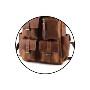 Sac à dos en cuir de qualité supérieure, sac à dos de voyage en cuir, sac à dos pour ordinateur portable, sac à dos en cuir pour usage quotidien décontracté - Product Image 6