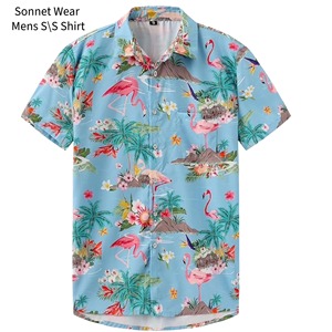 เสื้อเชิ้ตแขนสั้นพิมพ์ลาย AOP สำหรับผู้ชาย ปกคอพับได้ เหมาะสำหรับใส่ในฤดูร้อน - Product Image 4