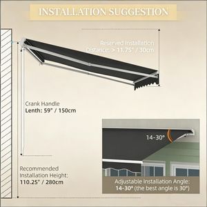 Tenda da Sole Retrattile per Patio, Pratica Soluzione per Veranda Esterna - Product Image 3