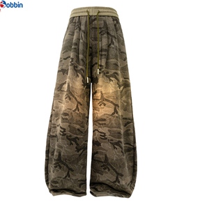 Top Trending Men's <b>Winter</b> Sport Pants Customized Men's Camo Sports Pants 100% Polyester Breathable Loose Wide Leg Mid Waist - Product Image 5