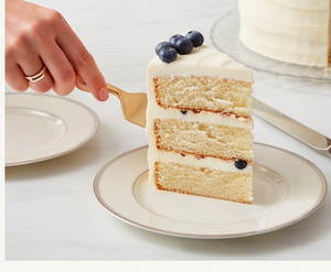 Ensemble de spatules et couteaux à gâteau longs en marbre cristallin esthétique avec poignées dorées, outils de service pour cérémonie de mariage - Product Image 5