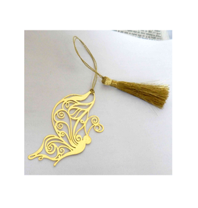 ของขวัญโปรโมชั่นทำด้วยมือที่คั่นหนังสือแม่แบบทองเหลืองพร้อมที่คั่นหนังสือดีไซน์แบบห่วงและใบไม้ขายดี - Product Image 2