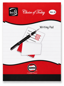 Hawamahal Writing Pad 100 Sheets 60 Gsm ( 22 X 14 CM ) With 250 Gsm Cover with Hard Bond back cover ruled 100 Sheets (White) - Product Image 1