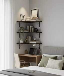 Étagère murale flottante réglable en bois de pin à un seul niveau pour pots de fleurs - Rangement moderne robuste - Product Image 3