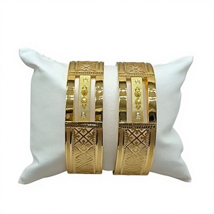 22K Solid Gold <b>Bangle</b> <b>Set</b> for Women Traditional Indian Gold Kada Pair Elegant Handcrafted Yellow Gold Bracelets - Product Image 1