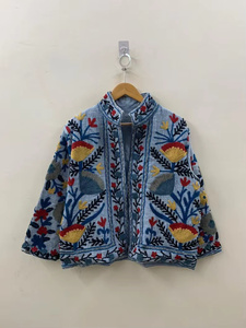 Chaqueta Bomber de Algodón para Mujer, Diseño Tradicional, Estilo Bohemio Vintage, Precio al por Mayor - Product Image 1