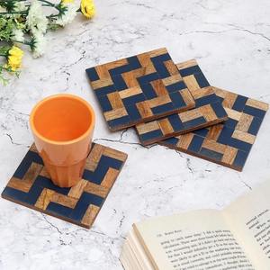 Sous-verres en bois naturel écologiques de style vintage pour tasses, mugs, tables à manger, comptoirs de cuisine et décoration intérieure - Product Image 5