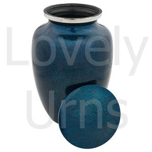 Urna de Metal Extra Grande Azul Medianoche con Diseño de Cielo Nocturno para Cenizas Humanas, Fabricación OEM ODM - Product Image 6