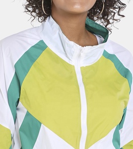 OEM <b>Ladies</b> Outdoor Casual Colorblock Sportswear Windproof Patchwork Zip Up Windbreaker <b>Jacket</b> - Product Image 4