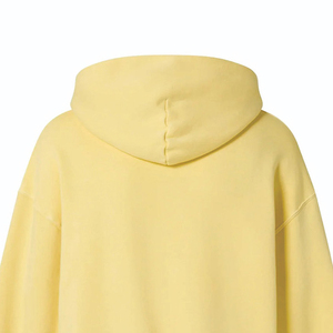 Sudadera con Capucha Unisex Extra Grande, Amarilla, de Algodón French Terry, Informal, con Bolsillo, Manga Larga, para Otoño - Product Image 4