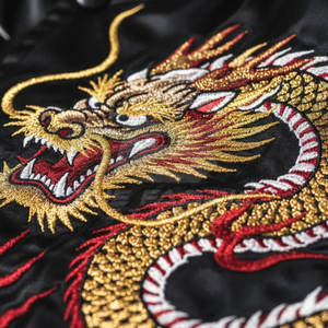 Chaqueta Sukajan de Satén de Invierno a la Moda para Hombre, con Bordado Detallado en la Parte Delantera, Ligera, Cómoda, Diseño Informal para Uso Diario - Product Image 3