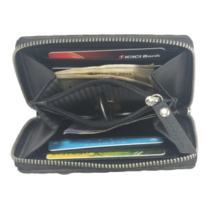 WRIZA Black Goat <b>Leather</b> Ladies <b>Purse</b> WI174 Premium Durable Stylish Shoulder Bag for Everyday Use with Elegant Craftsmanship - Product Image 5