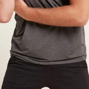 T-shirts unis pour hommes de haute qualité en gros, faible MOQ, manches courtes, col rond, coupe ample, style streetwear, tissu peigné 100% coton - Product Image 5